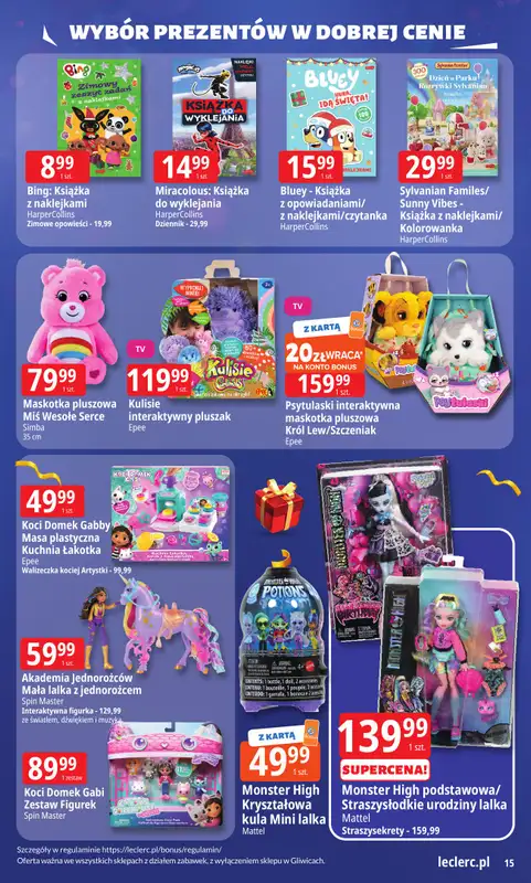 Leclerc - gazetka promocyjna Oferta E.Leclerc I Wybór prezentów w dobrej cenie od wtorku 02.12 do niedzieli 14.12 - strona 15