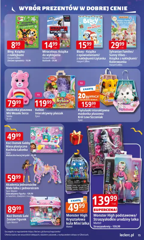 Leclerc - gazetka promocyjna Oferta E.Leclerc I Wybór prezentów w dobrej cenie od wtorku 02.12 do niedzieli 14.12 - strona 15