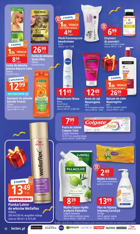 Leclerc - gazetka promocyjna Oferta E.Leclerc I Wybór prezentów w dobrej cenie od wtorku 02.12 do niedzieli 14.12 - strona 22