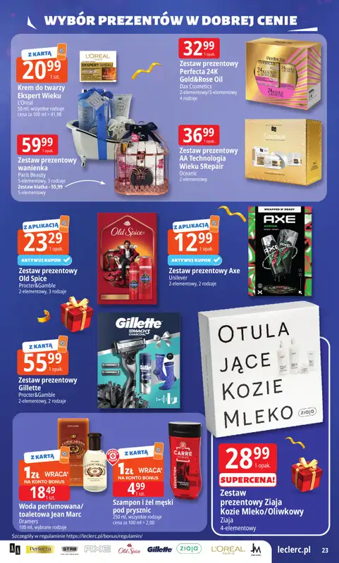 Leclerc - gazetka promocyjna Oferta E.Leclerc I Wybór prezentów w dobrej cenie od wtorku 02.12 do niedzieli 14.12 - strona 23