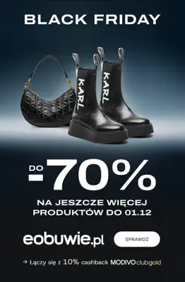 eobuwie.pl - gazetka promocyjna Black Friday do -70% – łap finalne okazje! od piątku 28.11 do poniedziałku 01.12