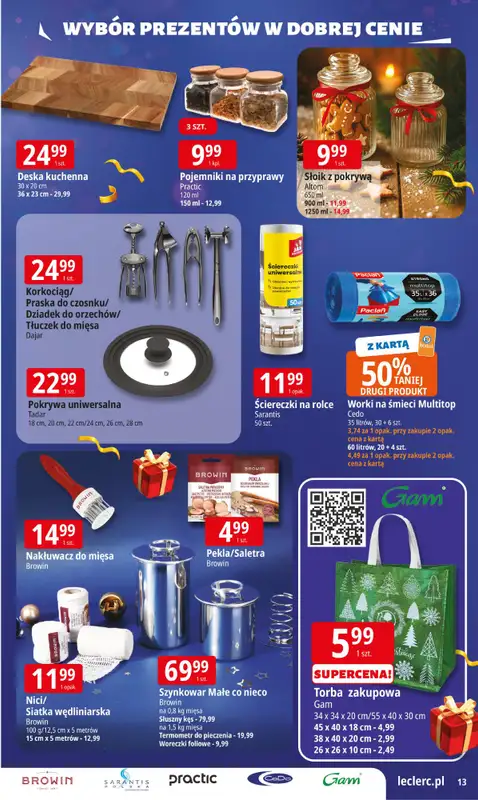 Leclerc - gazetka promocyjna Oferta E.Leclerc I Wybór prezentów w dobrej cenie od wtorku 02.12 do niedzieli 14.12 - strona 13