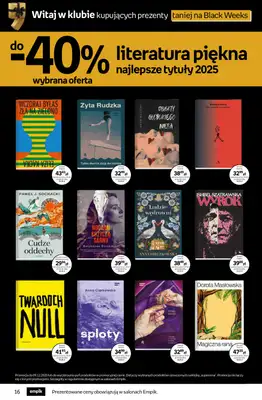 Empik - gazetka promocyjna Tom kultury: książki od piątku 28.11 do wtorku 09.12 - strona 16