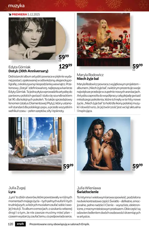 Empik - gazetka promocyjna Tom kultury: muzyka od piątku 28.11 do wtorku 09.12 - strona 8