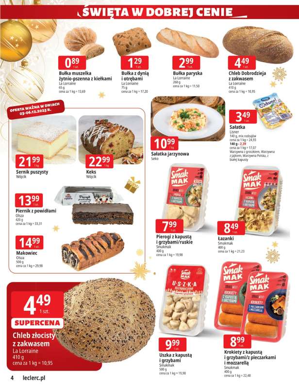 Leclerc - gazetka promocyjna Oferta E.Leclerc I Święta w dobrej cenie od wtorku 02.12 do niedzieli 14.12 - strona 4