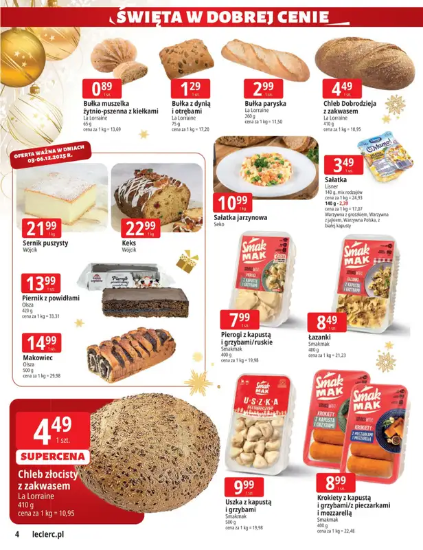 Leclerc - gazetka promocyjna Oferta E.Leclerc I Święta w dobrej cenie od wtorku 02.12 do niedzieli 14.12 - strona 4