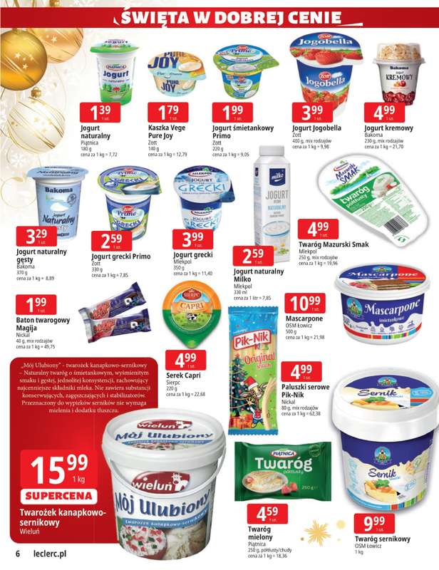 Leclerc - gazetka promocyjna Oferta E.Leclerc I Święta w dobrej cenie od wtorku 02.12 do niedzieli 14.12 - strona 6