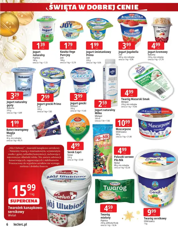 Leclerc - gazetka promocyjna Oferta E.Leclerc I Święta w dobrej cenie od wtorku 02.12 do niedzieli 14.12 - strona 6