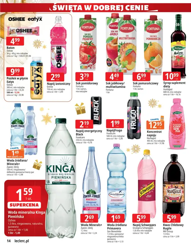 Leclerc - gazetka promocyjna Oferta E.Leclerc I Święta w dobrej cenie od wtorku 02.12 do niedzieli 14.12 - strona 14