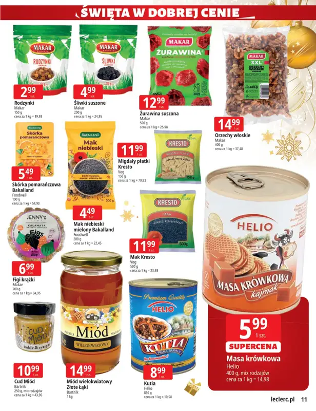 Leclerc - gazetka promocyjna Oferta E.Leclerc I Święta w dobrej cenie od wtorku 02.12 do niedzieli 14.12 - strona 11