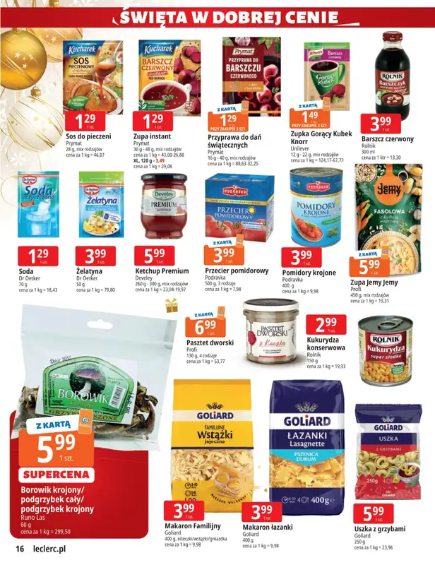 Leclerc - gazetka promocyjna Oferta E.Leclerc I Święta w dobrej cenie od wtorku 02.12 do niedzieli 14.12 - strona 16