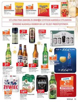 Leclerc - gazetka promocyjna Oferta E.Leclerc I Święta w dobrej cenie od wtorku 02.12 do niedzieli 14.12 - strona 15