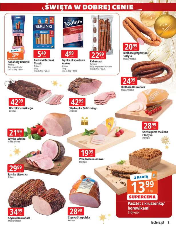 Leclerc - gazetka promocyjna Oferta E.Leclerc I Święta w dobrej cenie od wtorku 02.12 do niedzieli 14.12 - strona 3