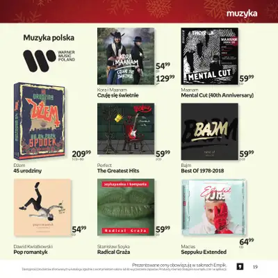 Empik - gazetka promocyjna Katalog: Muzyka od niedzieli 30.11 do środy 24.12 - strona 19