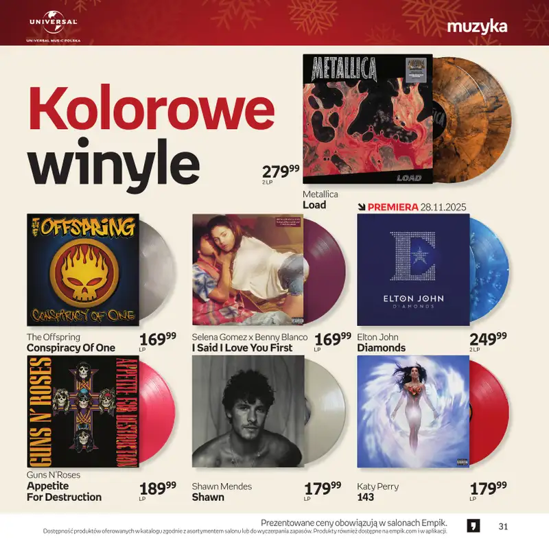Empik - gazetka promocyjna Katalog: Muzyka od niedzieli 30.11 do środy 24.12 - strona 31