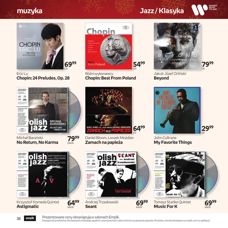 Empik - gazetka promocyjna Katalog: Muzyka od niedzieli 30.11 do środy 24.12 - strona 38