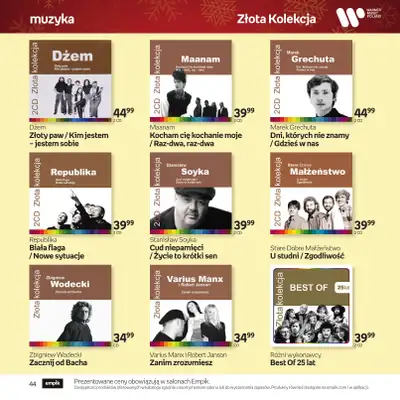 Empik - gazetka promocyjna Katalog: Muzyka od niedzieli 30.11 do środy 24.12 - strona 44