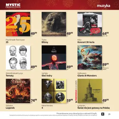 Empik - gazetka promocyjna Katalog: Muzyka od niedzieli 30.11 do środy 24.12 - strona 29