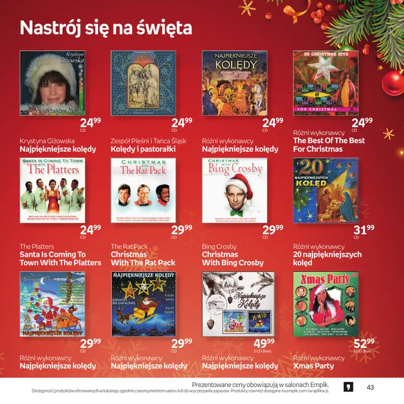 Empik - gazetka promocyjna Katalog: Muzyka od niedzieli 30.11 do środy 24.12 - strona 43