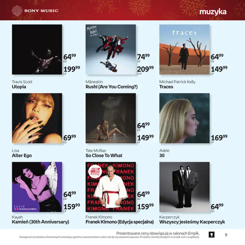 Empik - gazetka promocyjna Katalog: Muzyka od niedzieli 30.11 do środy 24.12 - strona 9