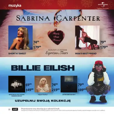 Empik - gazetka promocyjna Katalog: Muzyka od niedzieli 30.11 do środy 24.12 - strona 22