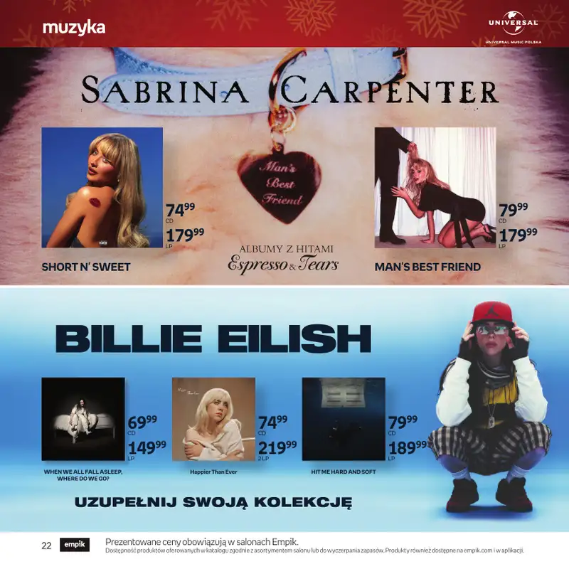 Empik - gazetka promocyjna Katalog: Muzyka od niedzieli 30.11 do środy 24.12 - strona 22