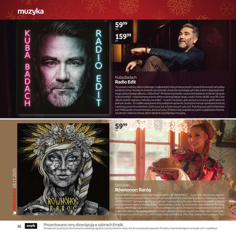Empik - gazetka promocyjna Katalog: Muzyka od niedzieli 30.11 do środy 24.12 - strona 36