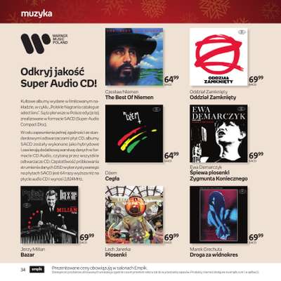 Empik - gazetka promocyjna Katalog: Muzyka od niedzieli 30.11 do środy 24.12 - strona 34
