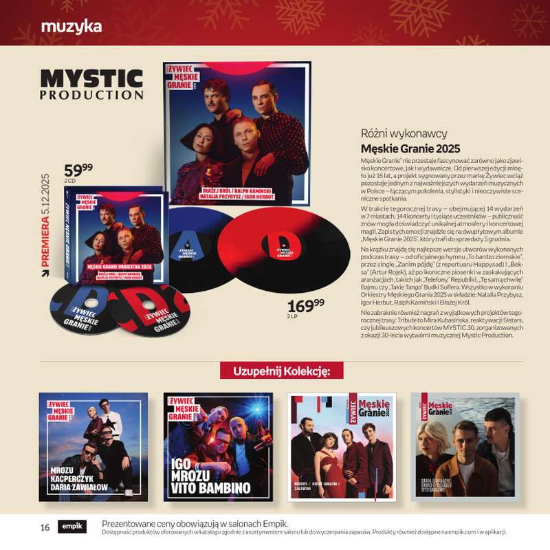 Empik - gazetka promocyjna Katalog: Muzyka od niedzieli 30.11 do środy 24.12 - strona 16