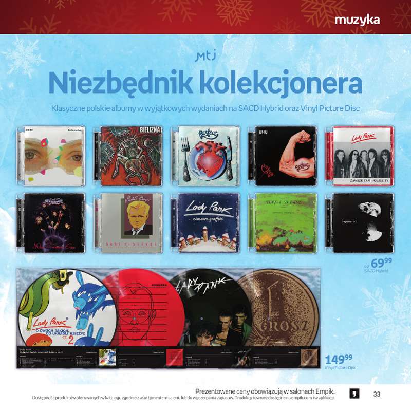 Empik - gazetka promocyjna Katalog: Muzyka od niedzieli 30.11 do środy 24.12 - strona 33
