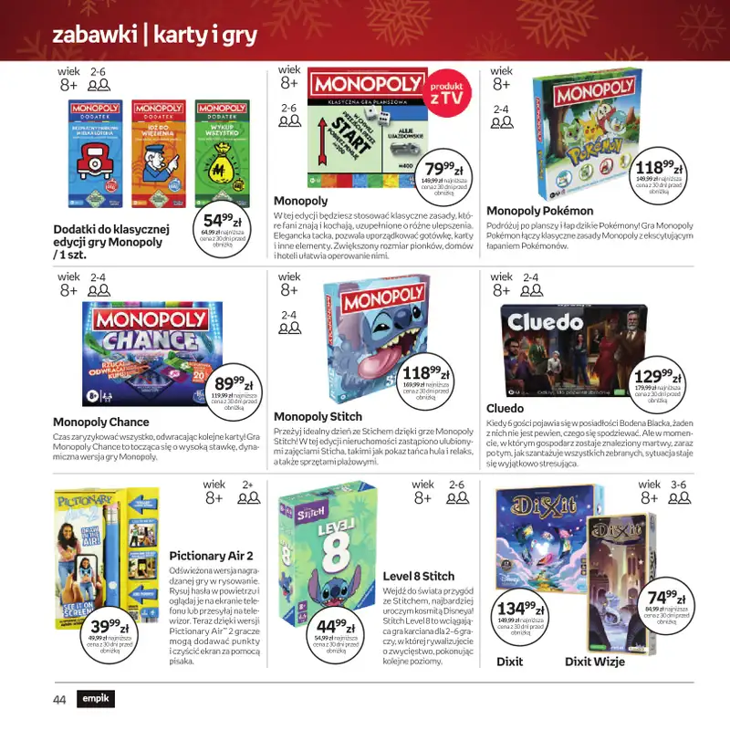 Empik - gazetka promocyjna Katalog: Zabawki od soboty 29.11 do wtorku 09.12 - strona 44