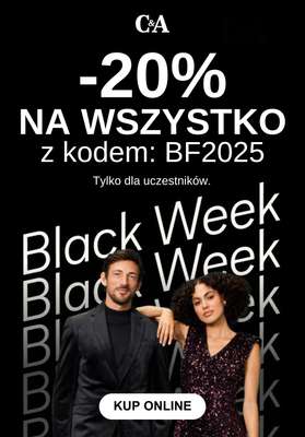 C&A - gazetka promocyjna -20% na wszystko dla uczestników Klubu od piątku 28.11 do poniedziałku 01.12