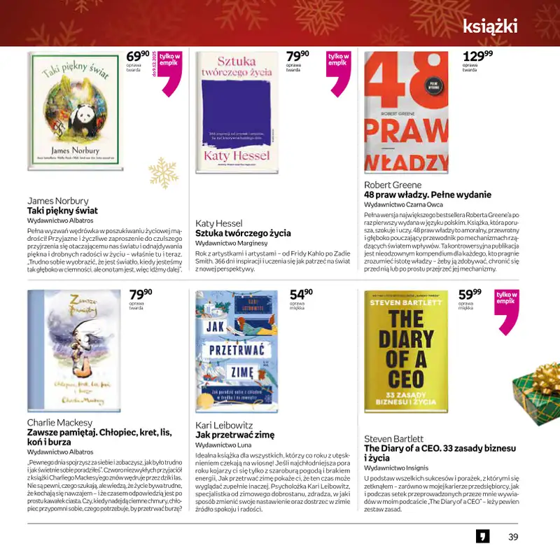Empik - gazetka promocyjna Katalog: Książki od niedzieli 30.11 do środy 24.12 - strona 39