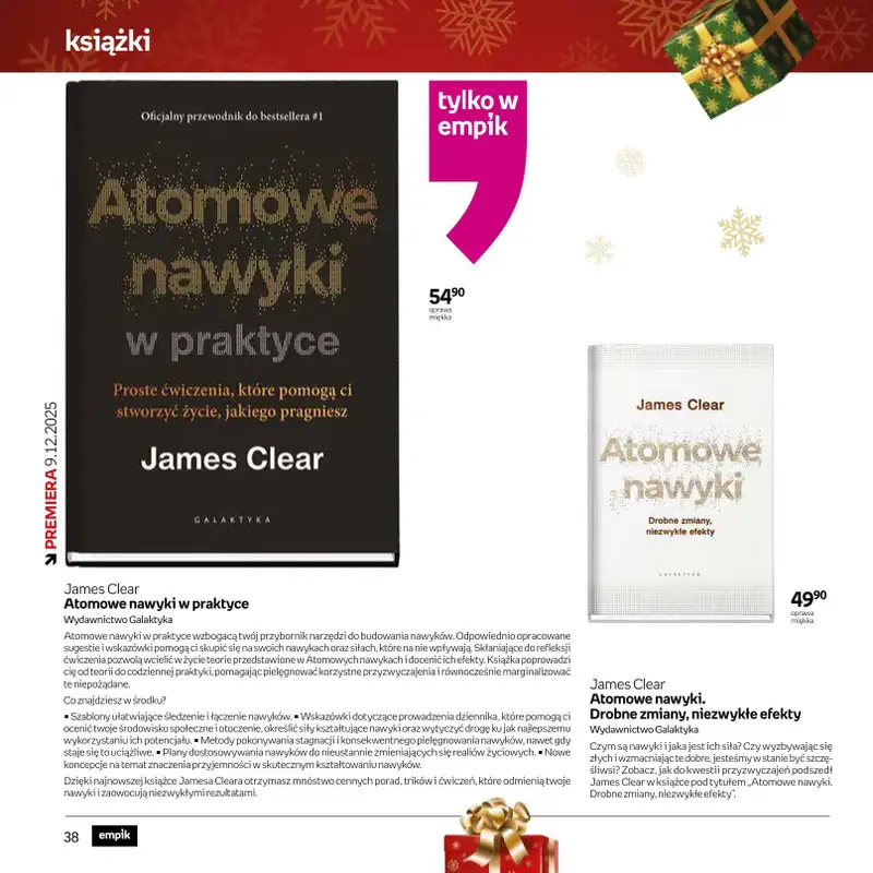 Prezenty - gazetka promocyjna Empik I Katalog: Książki od niedzieli 30.11 do środy 24.12 - strona 38