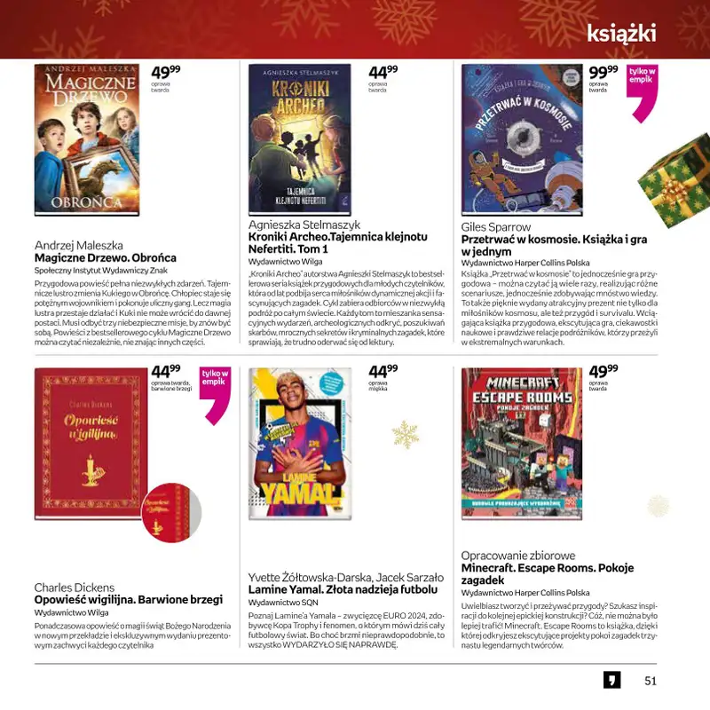 Prezenty - gazetka promocyjna Empik I Katalog: Książki od niedzieli 30.11 do środy 24.12 - strona 51