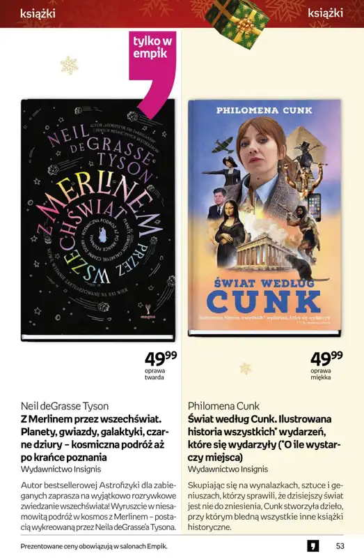 Prezenty - gazetka promocyjna Empik I Tom kultury: książki od piątku 28.11 do wtorku 09.12 - strona 53
