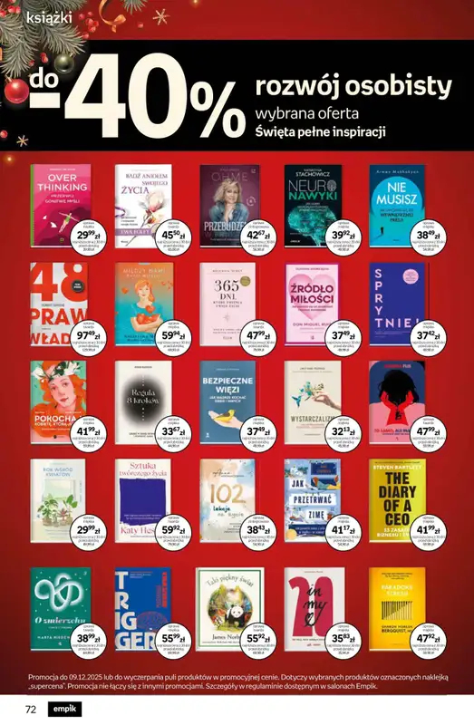 Prezenty - gazetka promocyjna Empik I Tom kultury: książki od piątku 28.11 do wtorku 09.12 - strona 72