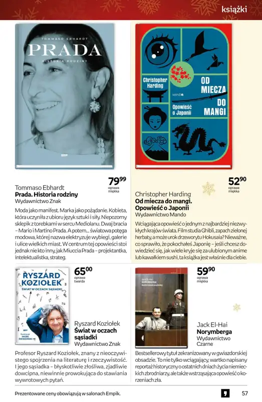 Prezenty - gazetka promocyjna Empik I Tom kultury: książki od piątku 28.11 do wtorku 09.12 - strona 57
