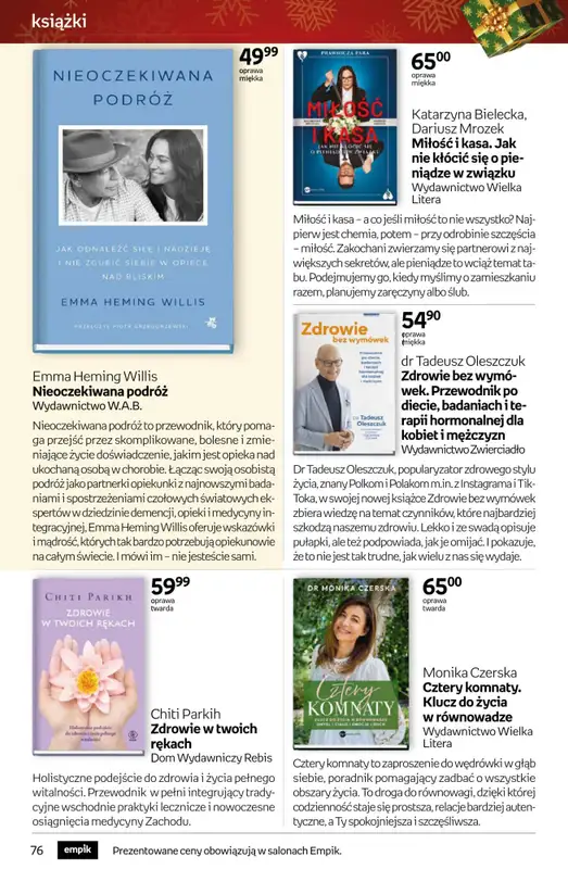 Prezenty - gazetka promocyjna Empik I Tom kultury: książki od piątku 28.11 do wtorku 09.12 - strona 76