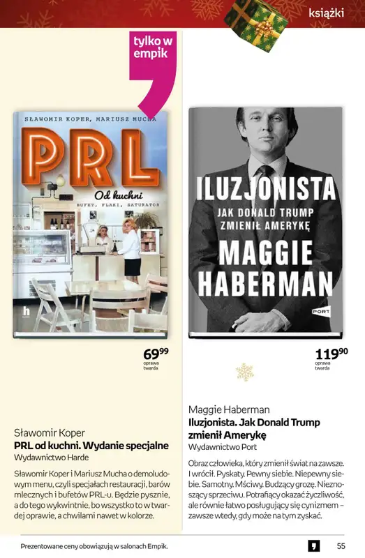 Prezenty - gazetka promocyjna Empik I Tom kultury: książki od piątku 28.11 do wtorku 09.12 - strona 55
