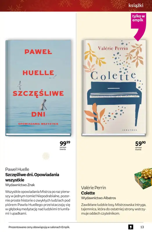 Prezenty - gazetka promocyjna Empik I Tom kultury: książki od piątku 28.11 do wtorku 09.12 - strona 13