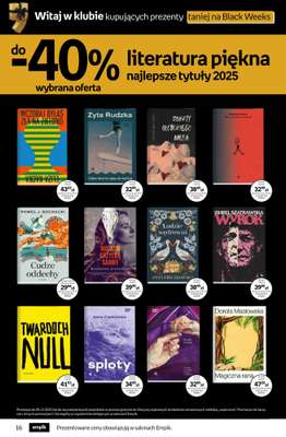 Prezenty - gazetka promocyjna Empik I Tom kultury: książki od piątku 28.11 do wtorku 09.12 - strona 16
