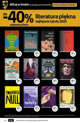 Prezenty - gazetka promocyjna Empik I Tom kultury: książki od piątku 28.11 do wtorku 09.12 - strona 16