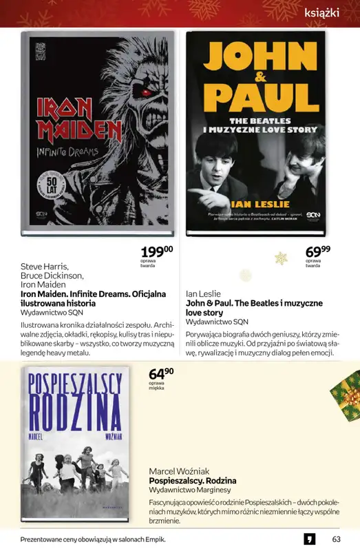 Prezenty - gazetka promocyjna Empik I Tom kultury: książki od piątku 28.11 do wtorku 09.12 - strona 63