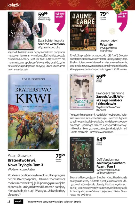 Prezenty - gazetka promocyjna Empik I Tom kultury: książki od piątku 28.11 do wtorku 09.12 - strona 18