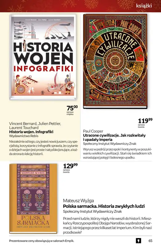 Prezenty - gazetka promocyjna Empik I Tom kultury: książki od piątku 28.11 do wtorku 09.12 - strona 65