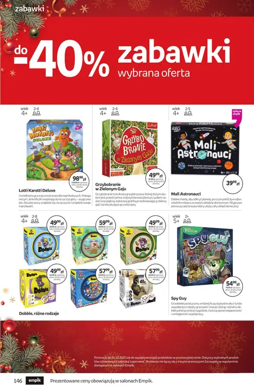 Prezenty - gazetka promocyjna Empik I Tom kultury: zabawki od piątku 28.11 do wtorku 09.12 - strona 23