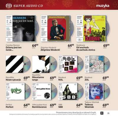 Prezenty - gazetka promocyjna Empik I Katalog: Muzyka od niedzieli 30.11 do środy 24.12 - strona 35