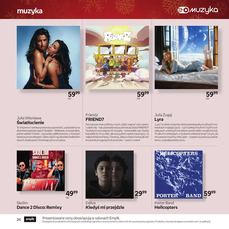 Prezenty - gazetka promocyjna Empik I Katalog: Muzyka od niedzieli 30.11 do środy 24.12 - strona 24