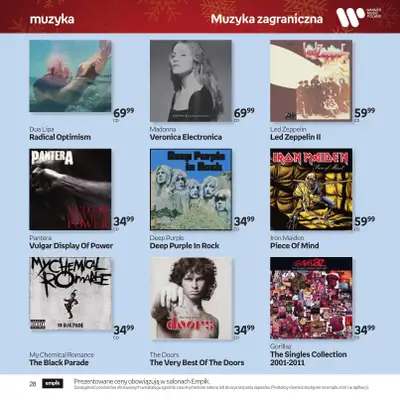 Prezenty - gazetka promocyjna Empik I Katalog: Muzyka od niedzieli 30.11 do środy 24.12 - strona 28